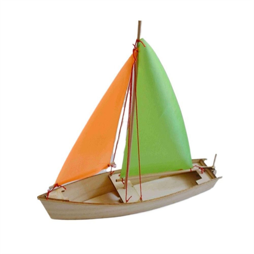 

Educational Brain-training Self-propelled Sailing Toy Building Kits Wooden Boat Model Sailing Model Boat