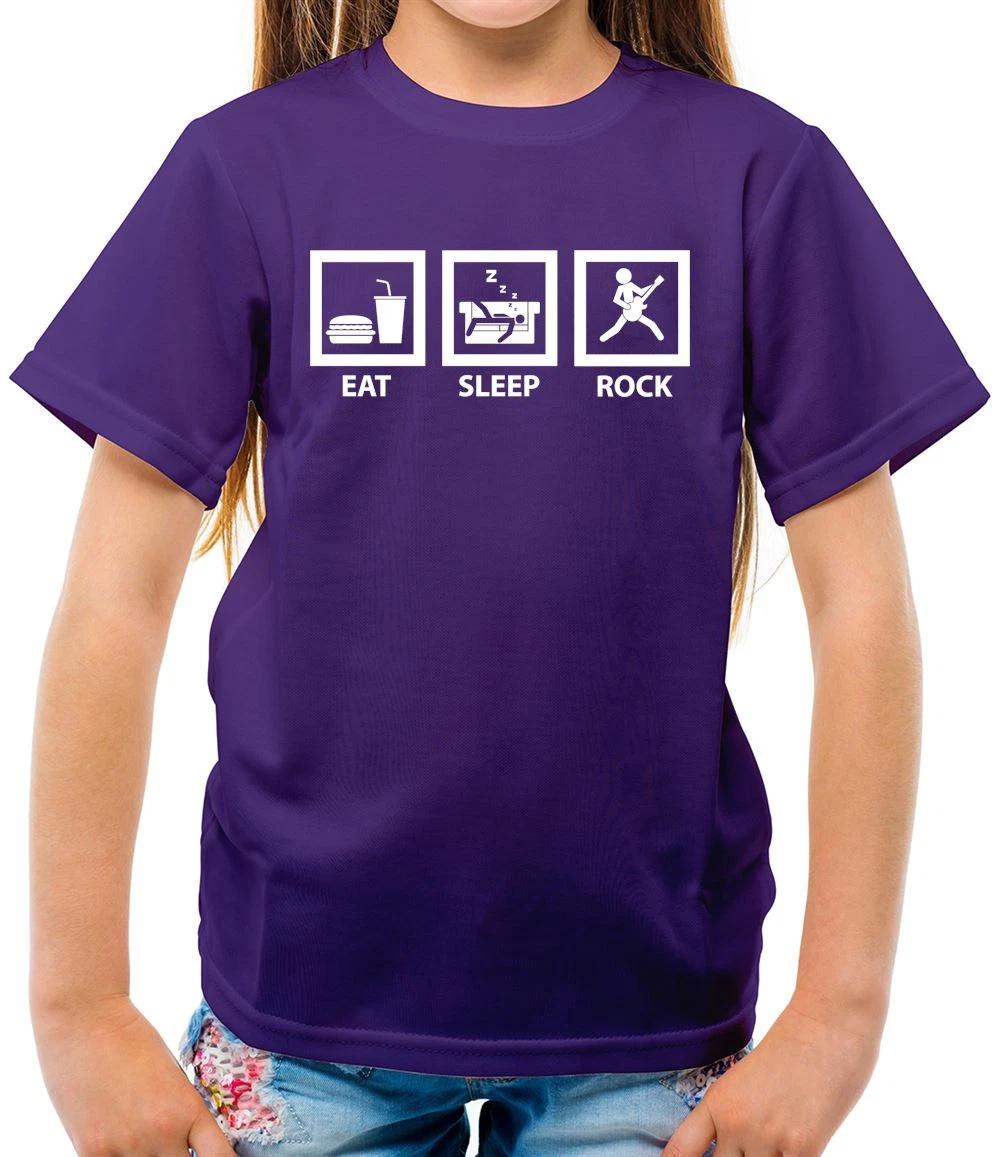 Eat Sleep Rock - Kids T-Shirt - Music Guitar Electric Bass Guitars Bass Amp 150