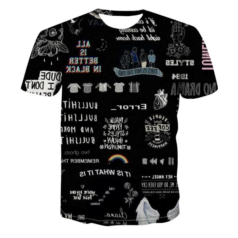 Ležérní trička Pánské Retro Letterský styl Letní trička Muži Streetwear 3D tisk Tričko Módní O Krk Topy s krátkým rukávem