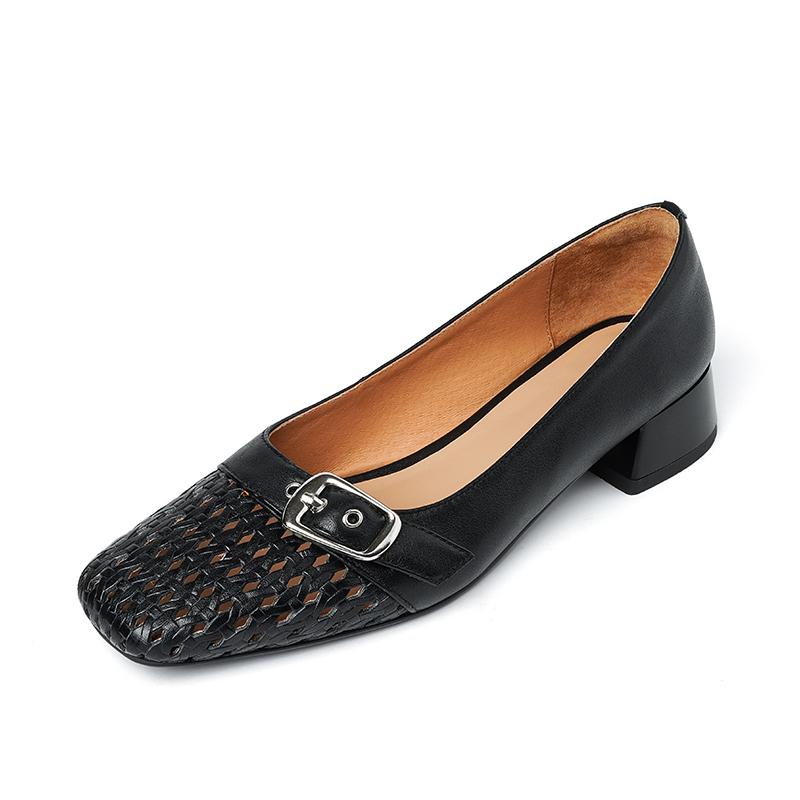 

Fashion 2025 New Summer Casual Shoes for Woman Mid Heel Soft Bottom Casual Shoes Breathable Mesh Pumps Woman Fashion Hollow Out Shoes 34 чёрный