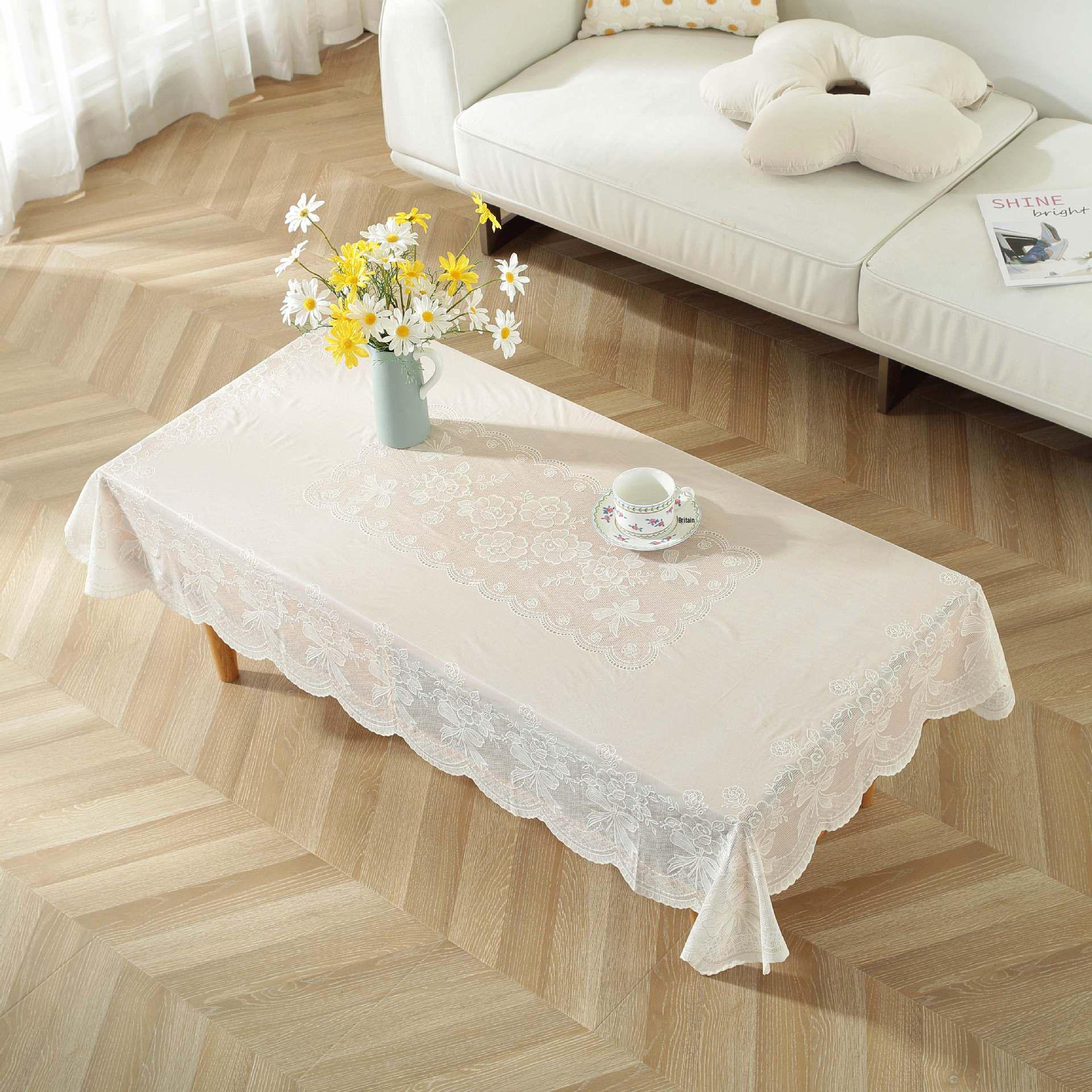 

Скатерть ПВХ Butterfly Love в скандинавском стиле: Хит продаж, Водонепроницаемый, Маслостойкий, с тиснением горячим тиснением 90x140cm