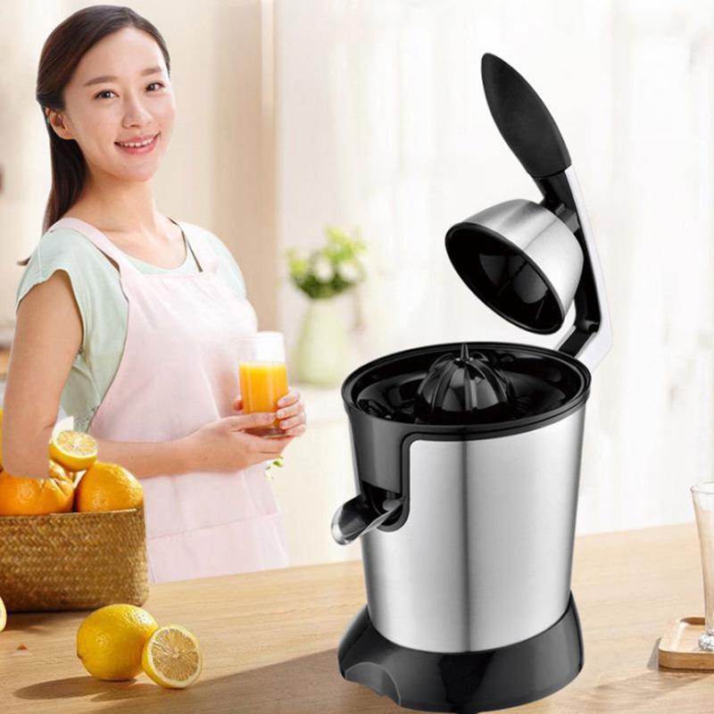 110V Hand-Press Electric Juicer: Stainless Steel Lemon & Fresh Fruit Juice Separator