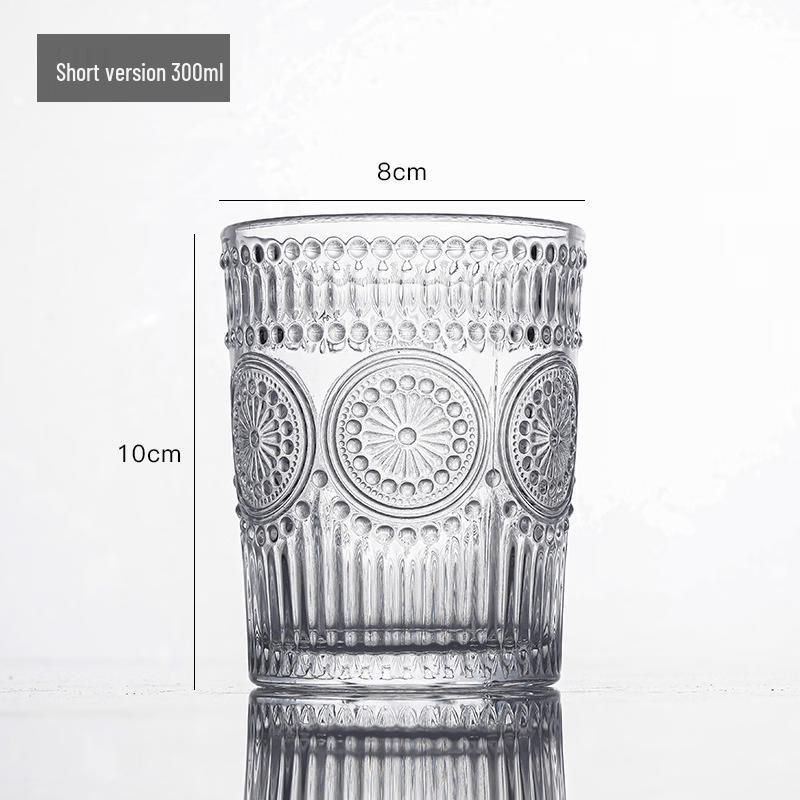 Deou Starlight Retro Sunflower Glass Coffee Cup