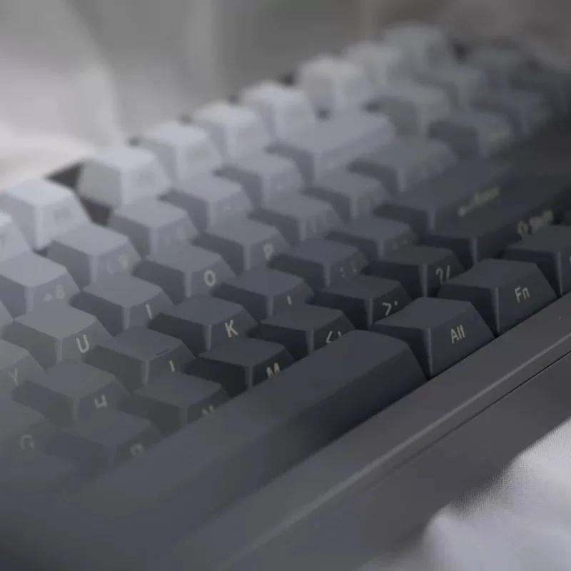 Keycap Set Side Engraved Gradient Color 134 Keys Pbt Double Sided Printed Shiny Backlit Keycaps For Mechanical Keyboards