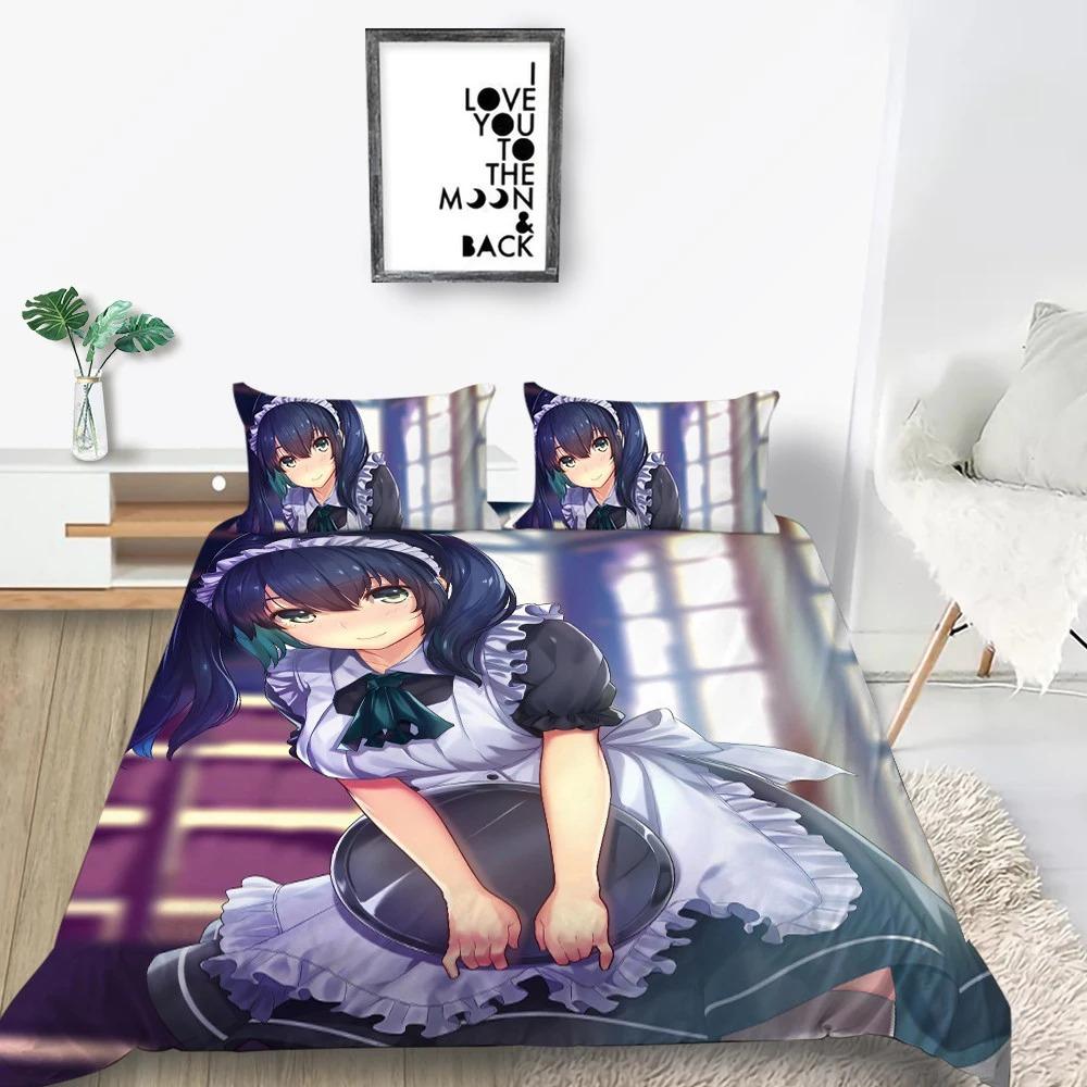 Sexy Girls Bedding Sets Kids Bed Comforter Cover Sets Anime Quilt Cover Home Bedclothes 3d Printing Beauty Bedspread No Sheet