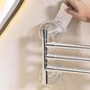 180° Rotating Towel Rack 3/4/5 Bars Toilet Towel Rod New Clothes Hanger