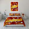 Vibrant Comic-Inspired Decorative Set  Kid'S And Adults' Bedroom Decor, Exquisite Three-Piece Bedding Set Gift