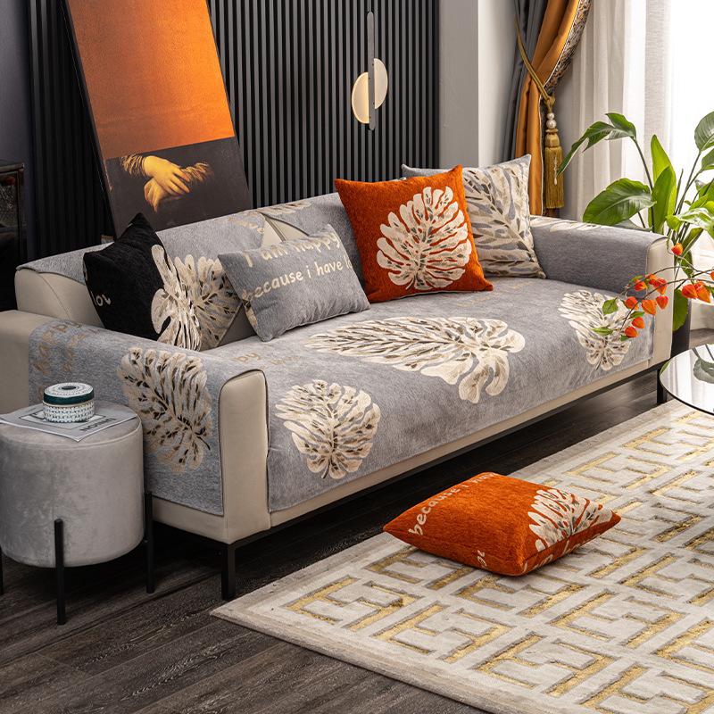 

Роскошная диванная подушка из синели, универсальная нескользящая комбинированная подушка для четырех сезонов, современная простая подушка 70*70