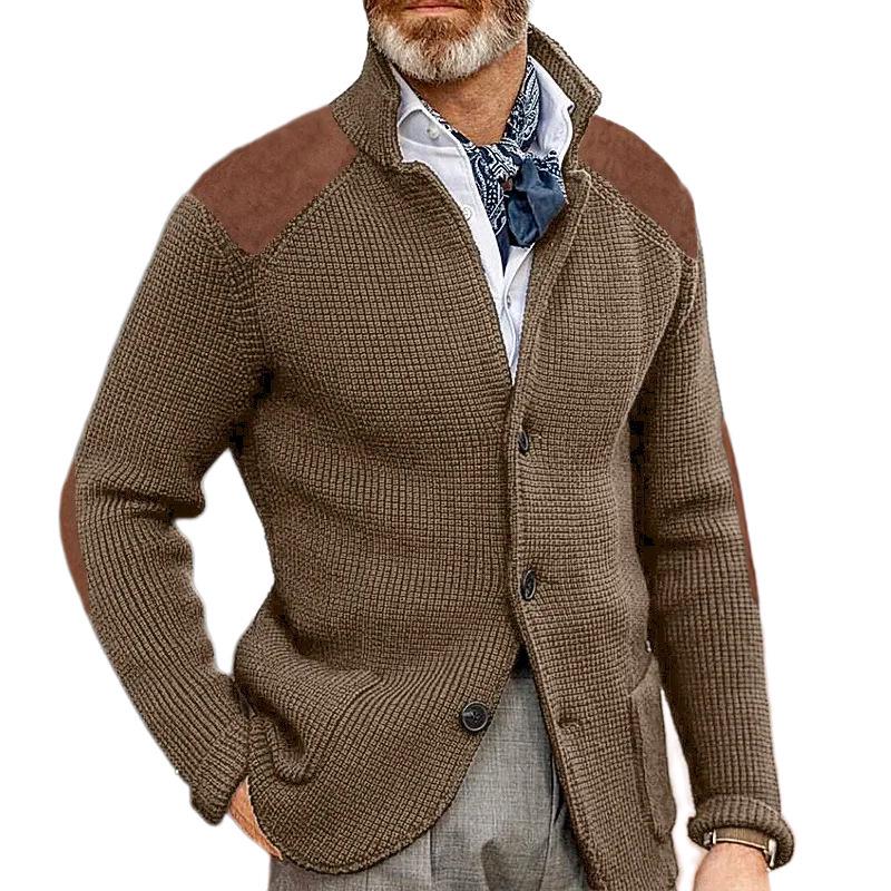 2024 Slim Fit Lapel Knit Cardigan: Autumn/Winter Plus Size Men's European & American Style