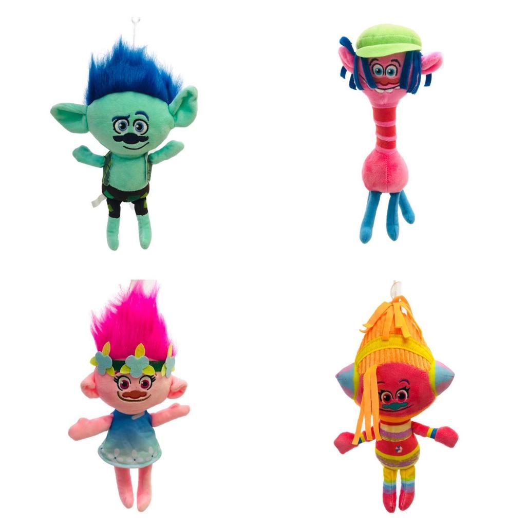 Dreamworks Movie Trolls World Tour Poppy Branch Barb Plush Doll Soft Toy Perfect For Kids
