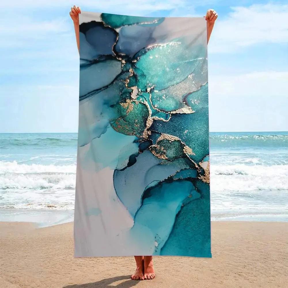 Rainbow Striped Beach Towel Lightweight Microfiber Pool Towels Quick Dry Soft Summer Beach Towel Swimming Towel For Adults Kids