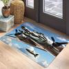 Vintage Military Carpet Mat Rug Crocodile Plane Duck Warplane Animal-Mechanical Home Decoration Creative Floor Mat Floor Mat