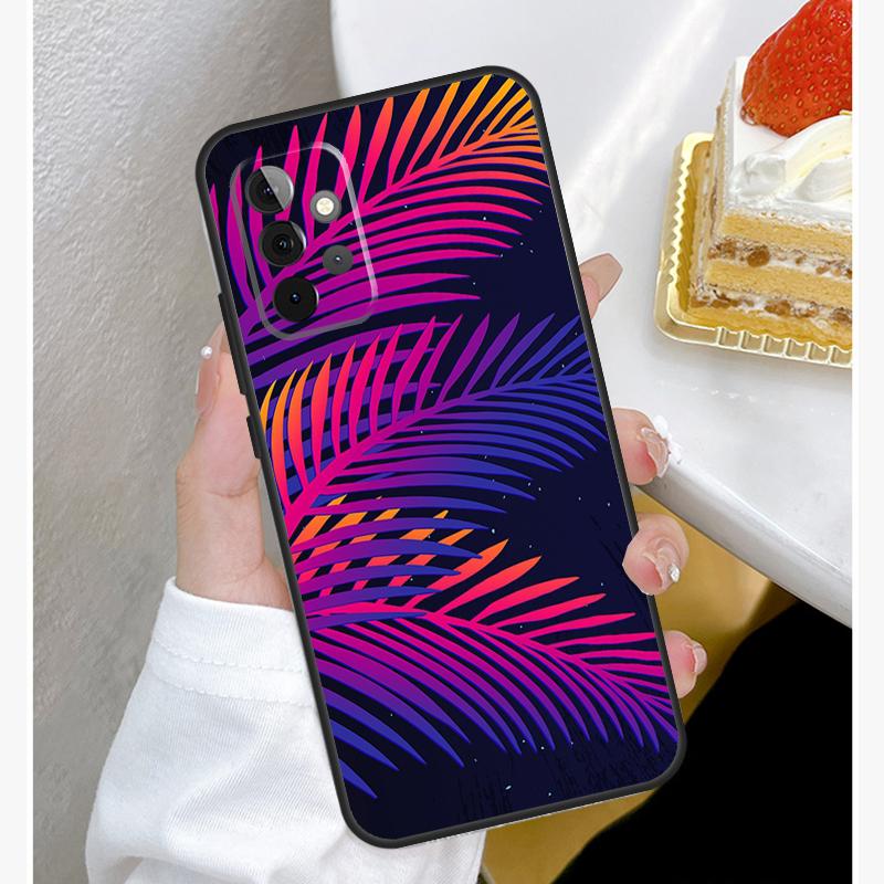 Tropical leaves Case For Samsung Galaxy A15 A25 A35 A55 A51 A71 A12 A32 A52 A13 A33 A53 A14 A34 A54 Cover