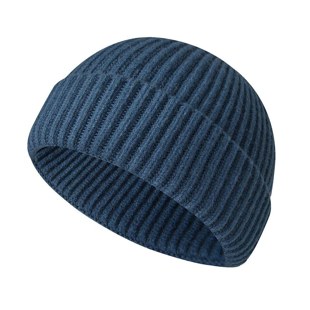Slouchy Cuff Beanie Plain Winter Warm Hats Unisex Skull Ski Cap  for Men Women