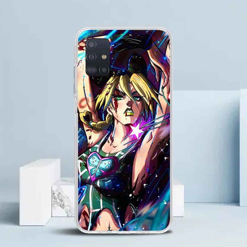 JoJo's Bizarre Adventure Jolyne Cujoh Soft Cover for Samsung Galaxy A12 A22 A32 A52 A72 A02S Phone Case Note 20 Ultra 10 S10 Plu