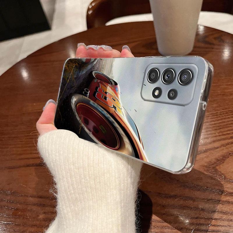 Clear Case For Samsung Galaxy A57 A37 A56 A36 Cases A55 A54 A35 A26 A07 A17 A16 A06 A34 A15 Cover Disney Cars Lightning McQueen
