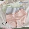 Women's Mid-Waist Breathable Cotton Seamless Tummy Control Japanese Style Panties