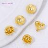 18K Gold Plated Jellyfish Beads Cap,Brass Pendant Bail Connector,Caps For Beads,DIY  Tassel Earrings Accessories