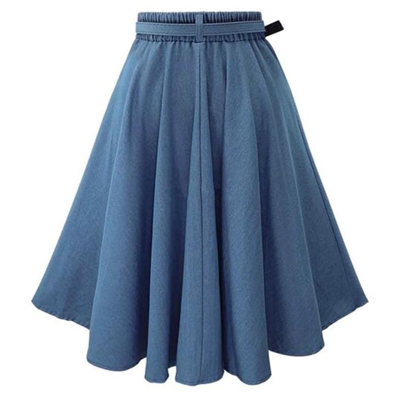 Женская мода Новая женская юбка в ковбойском стиле(Размер:Талия 65см-77см — фото 5