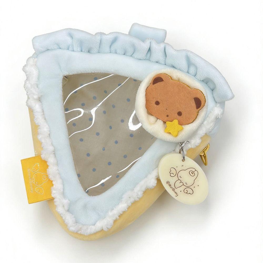 10cm Doll Display Bag Heart Keychain Charm Strawberry Cake Bag Clear Window Storage Pouch  Kpop