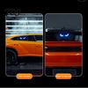 Custom Car Interior Decor Solar Demon Eye Window Light, Dynamic LED Night Light with Smart Enthusiast Display Sensor Modes, Suction Cup, Wireless USB