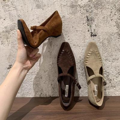 Chaussures simples rétro pour femmes automne nouveau sens du design chaussures Mary Jane avec jupe plates chaussures de soirée pour navetteurs