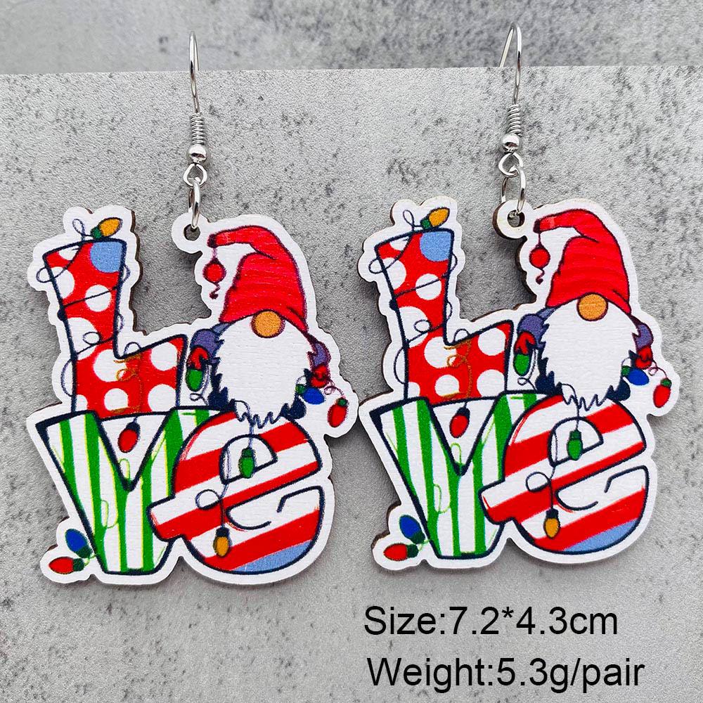 Wooden Christmas Earrings – Santa, Red Car, Gnome & Reindeer Designs