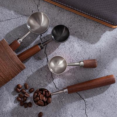Kaffee-Messlöffel mit Holzgriff, lebensmittelecht, BPA-frei, hochwertiger Kaffee- und Teelöffel, Küchenzubehör