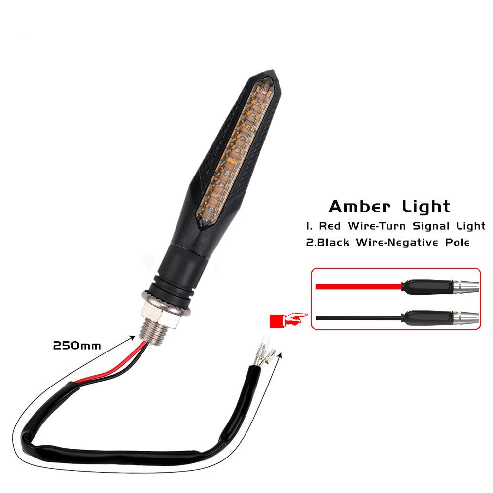 2pcs 12 LED Flowing Motorcycle Turn Signal Light Bendable Flashing Motorbike Indicator Blinker Moto Tail Signal Lamp For Harley