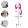 12-Head Iron Wig Holder,Pink/Black Cross Base/Round Base Freestanding Wig Display& Storage Rack 50*50*178cm for Hair Salons