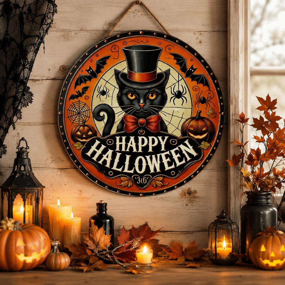 Cat Witch Wall Decoration Ghost Pumpkin Porch Decor Halloween Door Decorations Outdoor Atmosphere