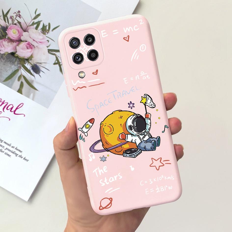 For Samsung Galaxy M22 M32 Case SM-M225F SM-M325F Cover Cute Cat Flower Soft Slim Bumper For Samsung M32 4G M 32 M 22 F22 Fundas