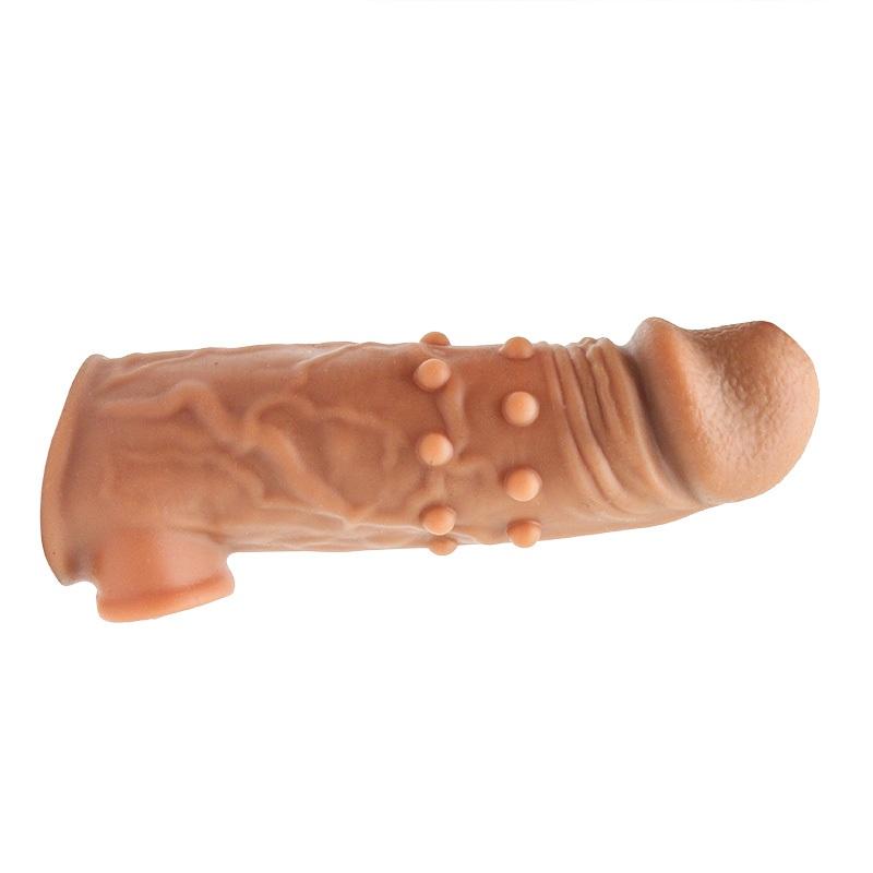 Realistic Condoms For Men Reusable Penis Sleeve For Male Extender Dildo Enhancer Enlargement Condom Male Cock Sex Toys