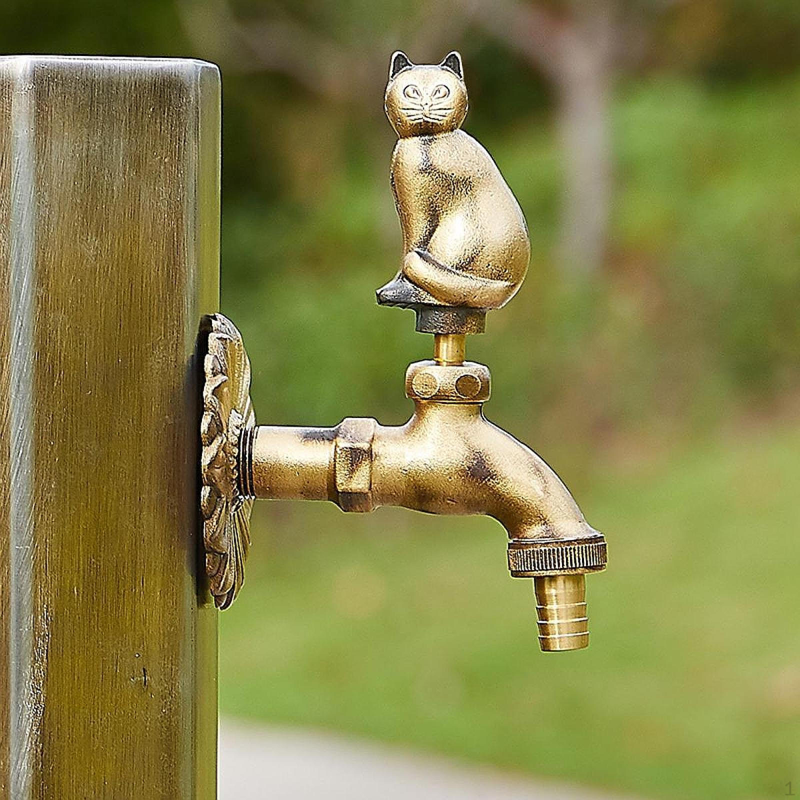 

Декоративная латунная прачечная для двора, конюшни, ванная комната, ретро-дизайн, украшение для сада, настенное крепление Kitten