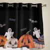 Halloween Pumpkin Ghost Bat Black  Window Curtains for Living Room Bedroom Kitchen Window Treatments Valance Home Decor Drapes