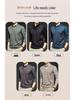 Men's Long Sleeve Rhombus Print Lapel T-shirt - Fake Two-Piece Casual Top