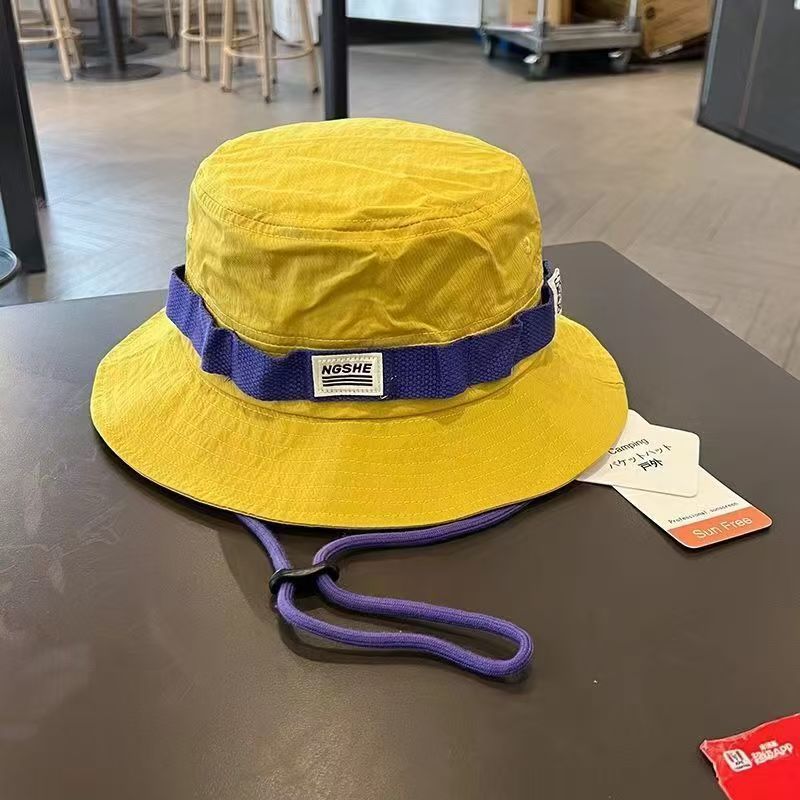 Cappello a secchiello unisex stile workwear giapponese, color-block, ad asciugatura rapida, per uomo e donna, estivo, per esterni, escursionismo, pesca, protezione solare