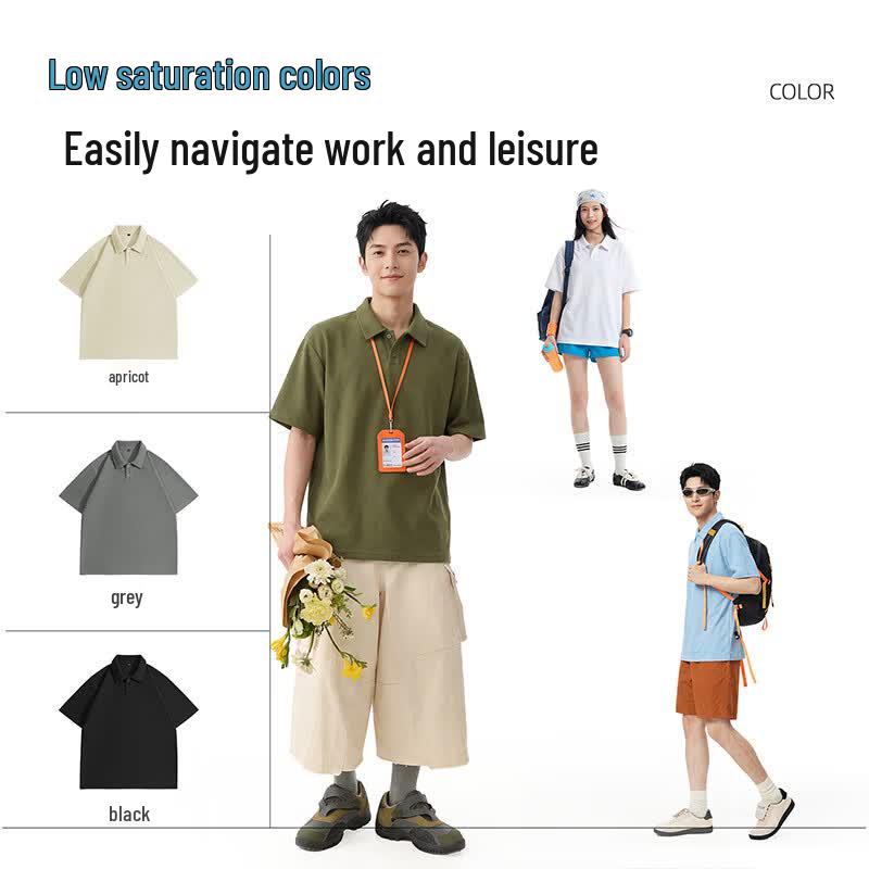 Jeanswest Men's Waffle Texture Short-Sleeve Polo Shirt