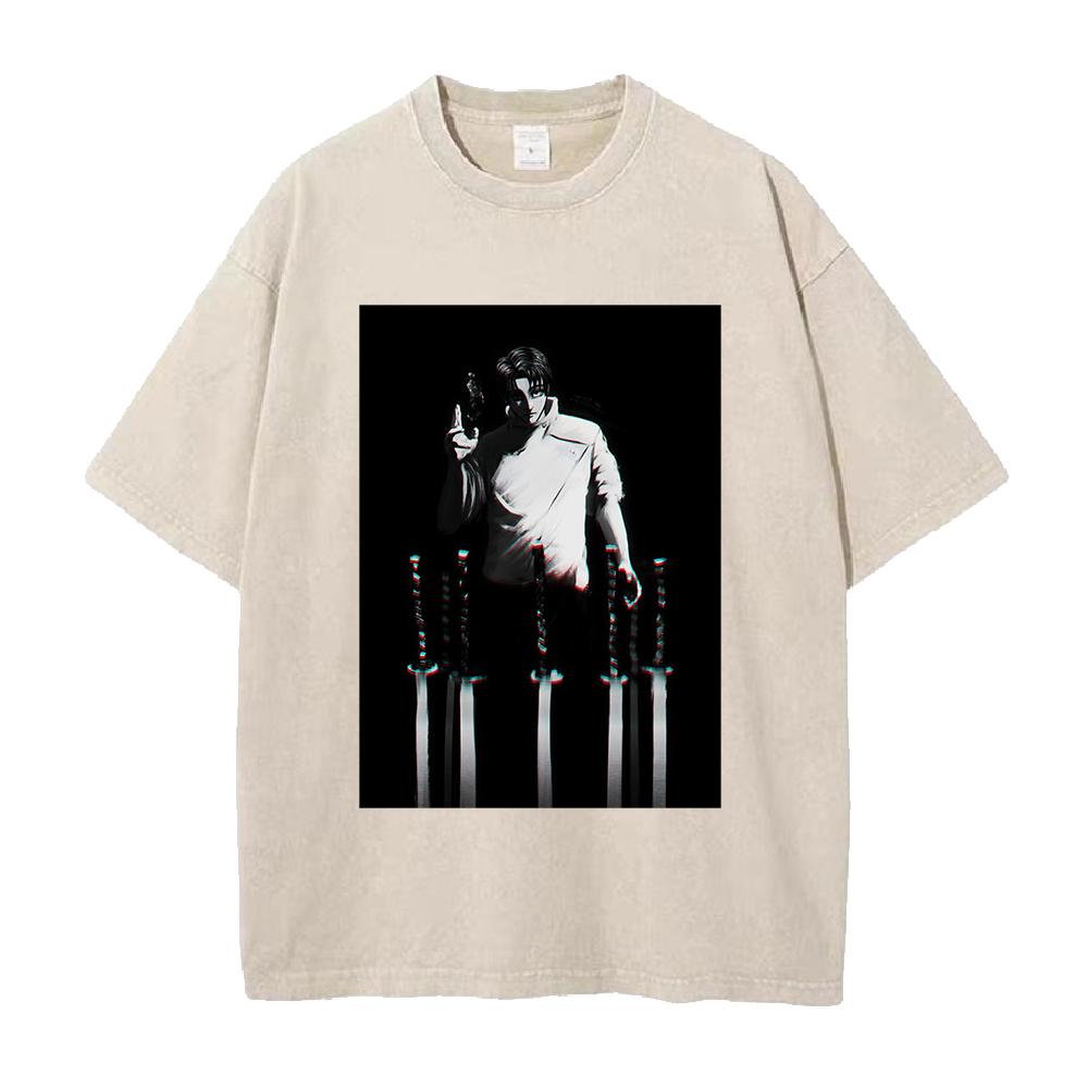

Okkotsu Yuta Jujutsu Kaisen T Shirt Anime Trendy Washed Oversized T-shirt Men Clothing Summer Short Sleeve Pure Cotton Tees Tops S