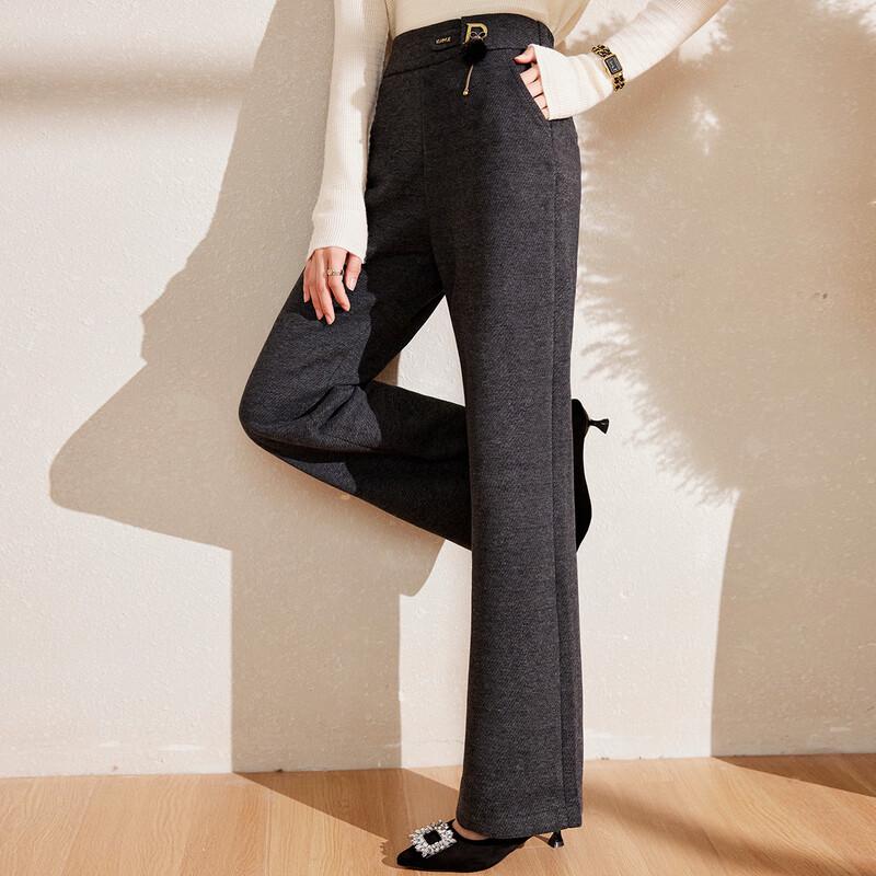 Women's Mid-Aged Elastic Waist Thermal Casual Pants