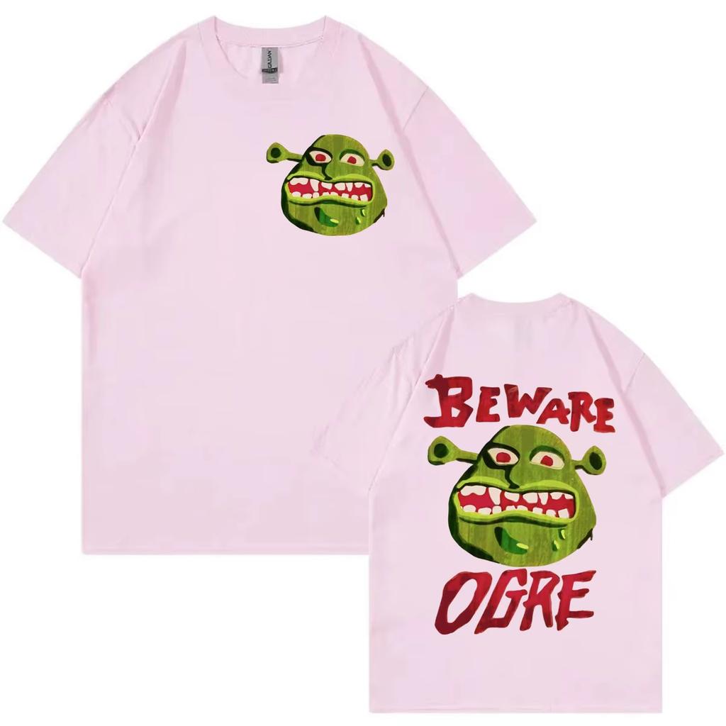 Vintage Animated Film Shrek Graphic T Shirts Men Women Gothic Short Sleeve T-shirt Fashion Casual Oversized T-shirts Streetwear