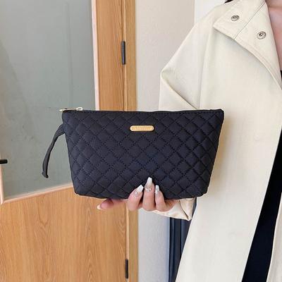 Mode Handtasche, Damen Einfarbige Handtasche, Schlichter und Vielseitiger Stil Make-up Tasche