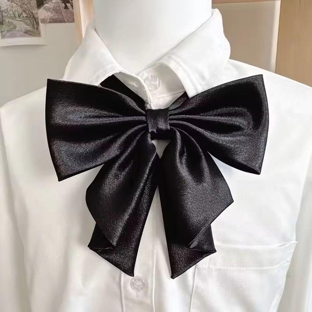 Fashion Uniform Sailor Suit Collar Bowknot Oversized Swallowtail Bowknot  For Women College Girls