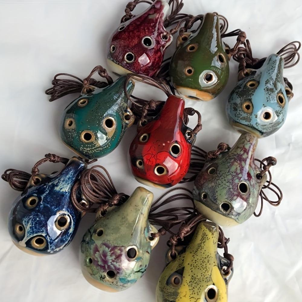 

Керамическая флейта с 6 отверстиями Керамика Ручная работа 1шт Случайный выбор