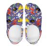 Women Men EVA Garden Clogs Printed Lightweight Breathable Slip On Shoes Beach Pool Bathroom Home Casual Outdoor Wear