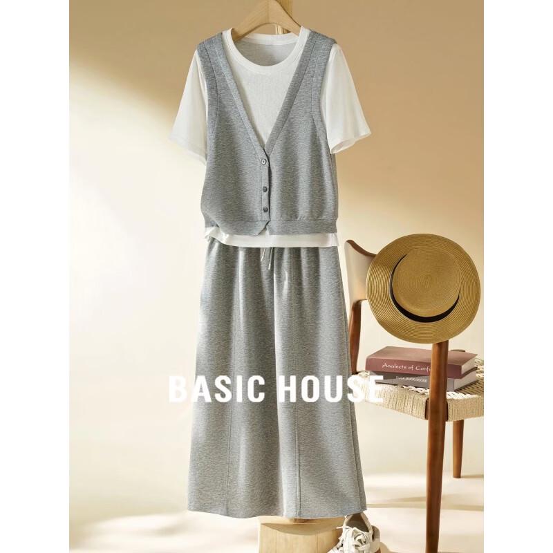 Basic House Women s Faux Two-Piece Set M