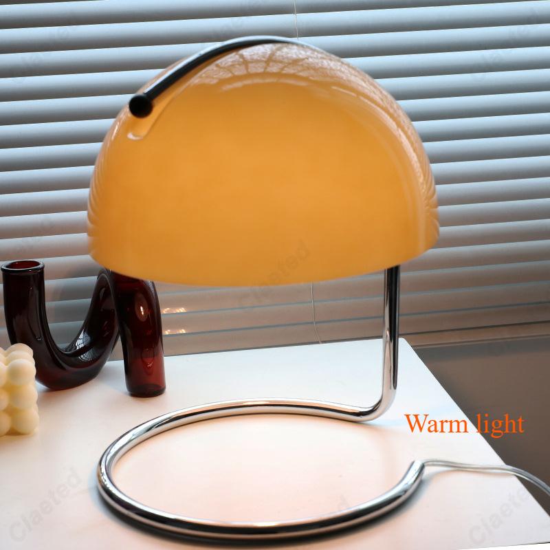 Bauhaus Glass Fireless Aromatherapy Table Lamp, Metal Foyer Lamp, Bedroom Bedside Atmosphere Decoration Lamp