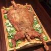 Large Bamboo Compartment Tray with Handles for Hot Pot, Tea, or Lamb Roasting, Commercial Use