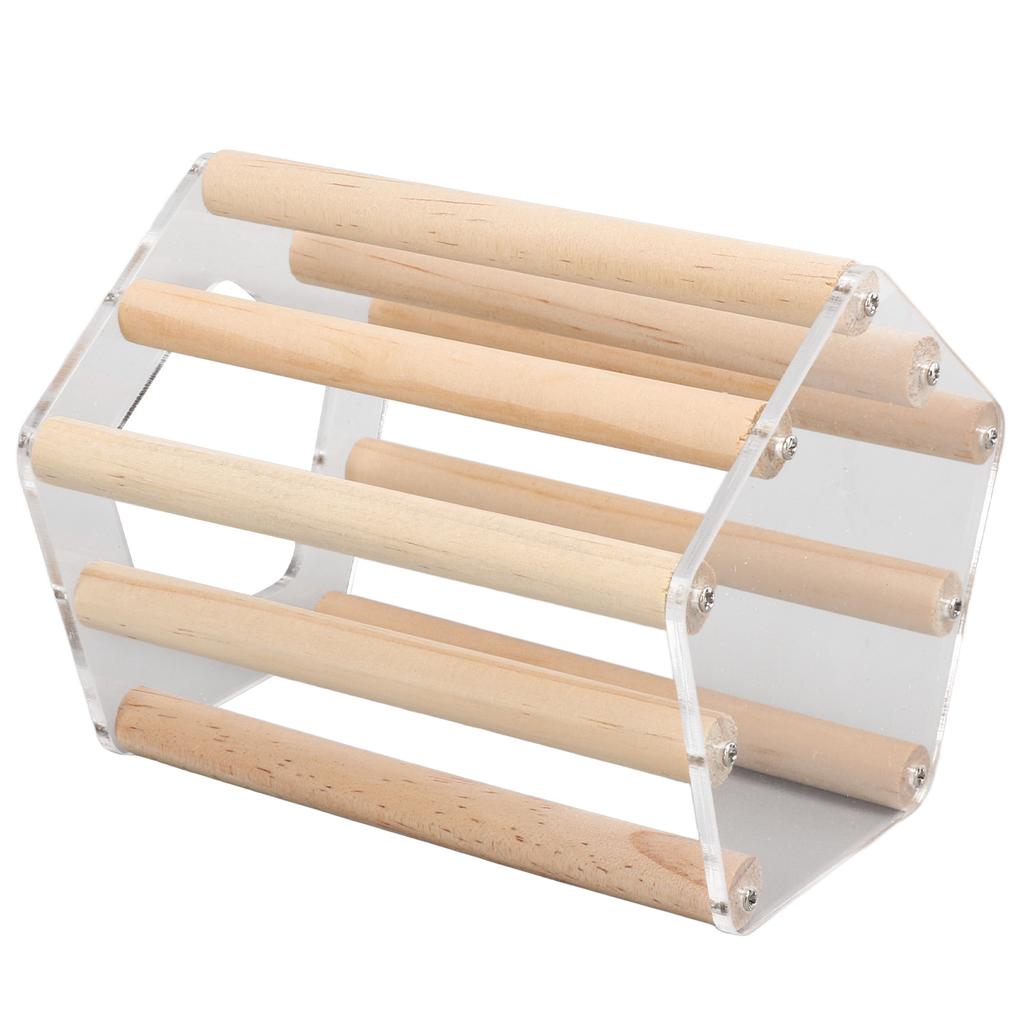 Minimalist Pentagonal Hamster Wooden House Ventilated Transparent Hamster Cabin for Hamster Golden