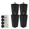 4Pcs Solid Wood Furniture Legs 6/15/10cm Wooden Sofa Legs Couch Bed Cabinet Table Chair Replacement Feet Square Foot Accessories